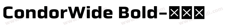 CondorWide Bold字体转换